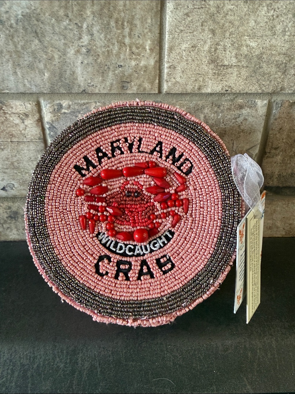 Beaded Maryland Crab Crossbody - Adorable!